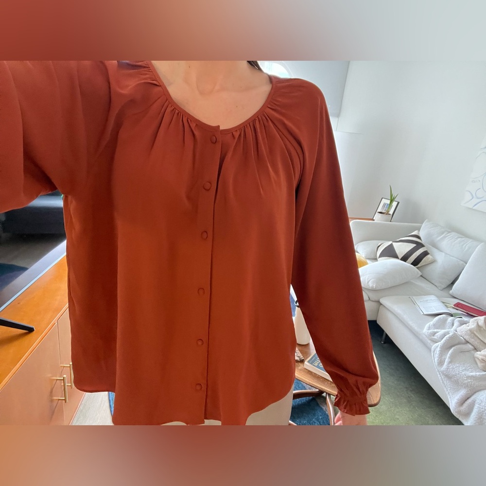 Abercrombie & fitch Burnt orange work blouse